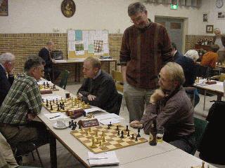 ESV 2 tegen SMB 8, v.l.n.r. Peter Dullaart, Jan Hartsuiker en Dick Krijgsman