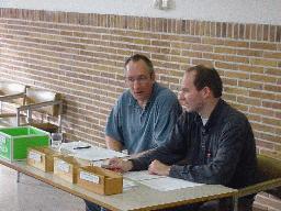 Wedstrijdleider Willem Slagter en toernooileider Hans Thuijls